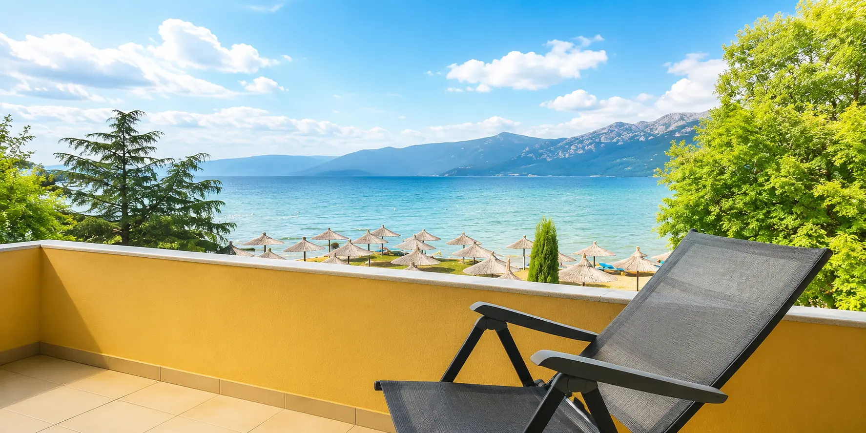 Pamje e Hotel Kashta në Pogradec